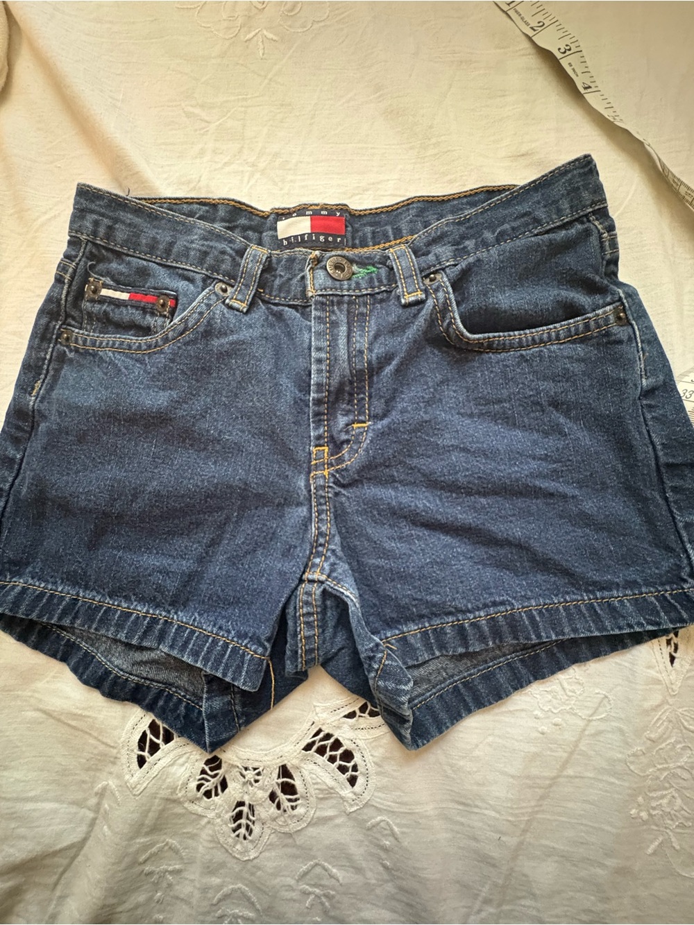 Tommy Hilfiger Classic Navy Denim Cutoff Shorts
